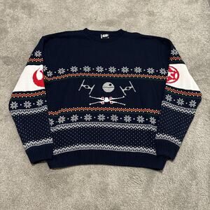 Numskull Star Wars 3XL Ugly Christmas Sweater X Wing vs Tie Fighter Fair Isle